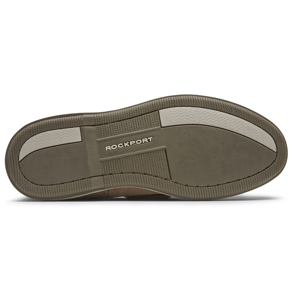 Rockport Mens Boat Shoes Grey - Perth - UK 391-SXKDJT